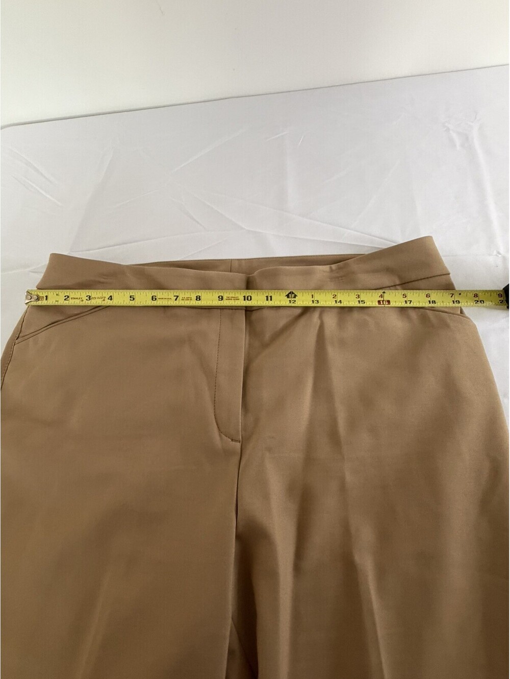 Chicos So Slimming City Chic Seamed Trouse Pants Womens 2.5 US 14 Camel Stretch